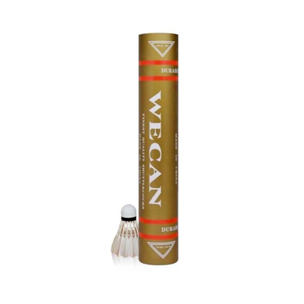 Wecan Gold Feather Shuttlecocks (12 piece Pack)